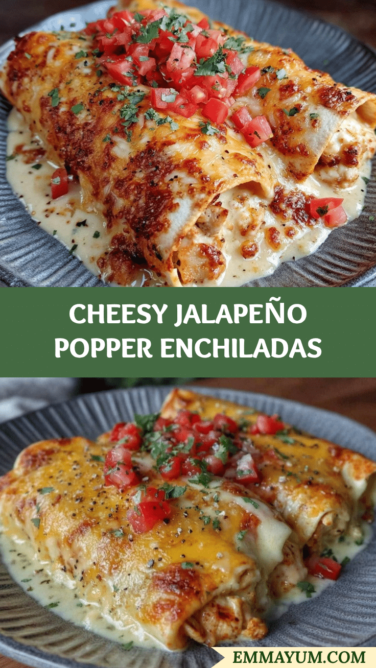 cheesy jalapeño popper chicken enchiladas recipe
