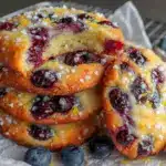 chewy lemon blueberry cookies - featured image