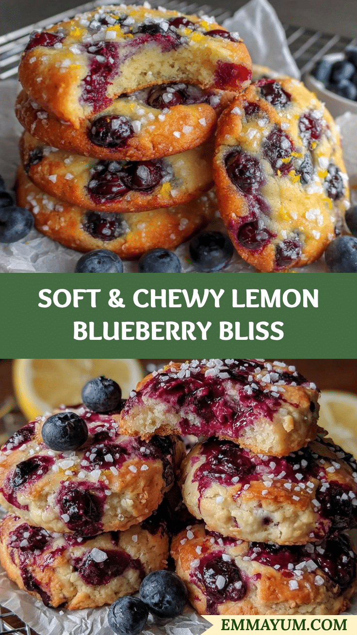 chewy lemon blueberry cookies recipe
