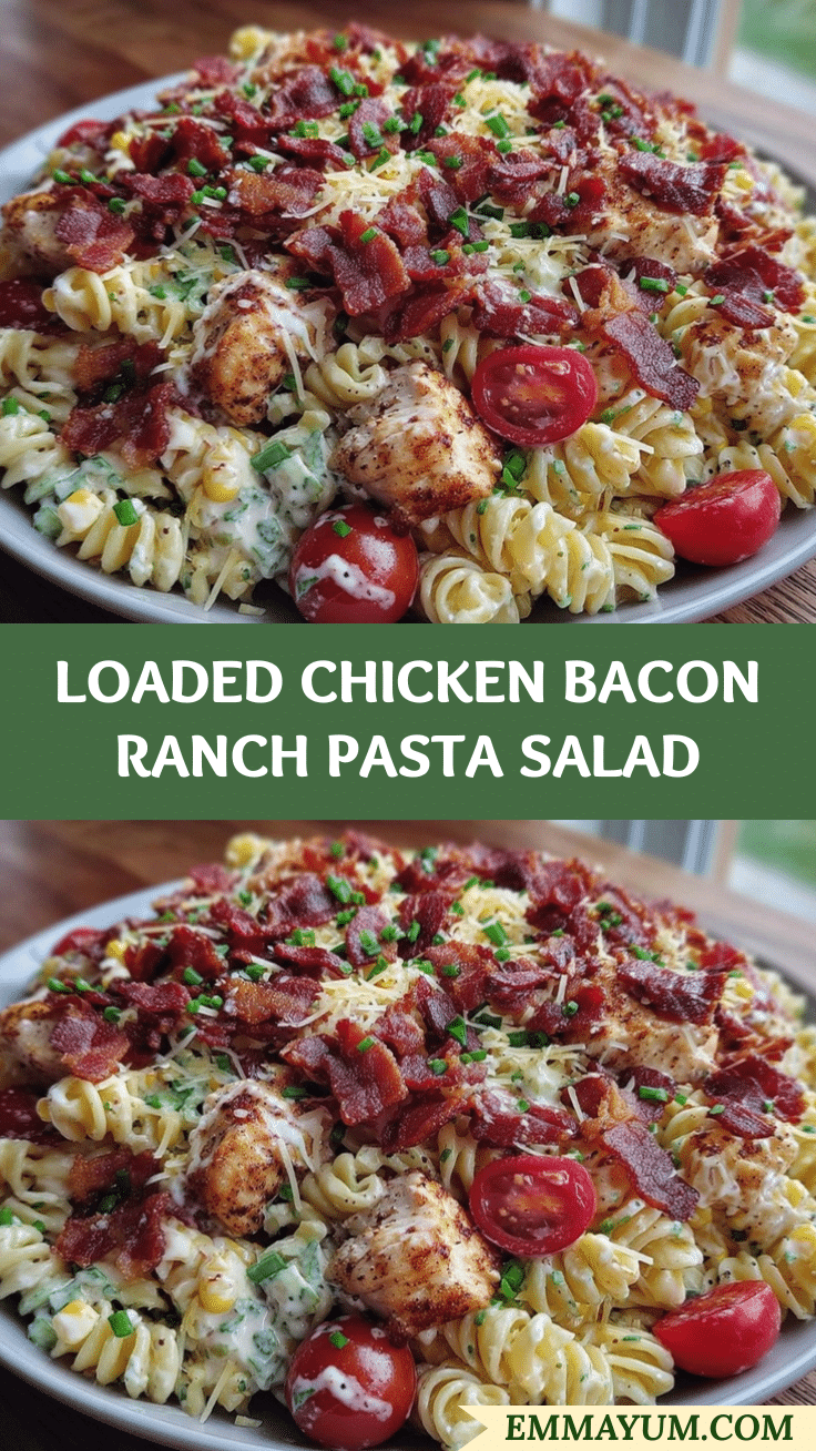 chicken bacon ranch pasta salad recipe