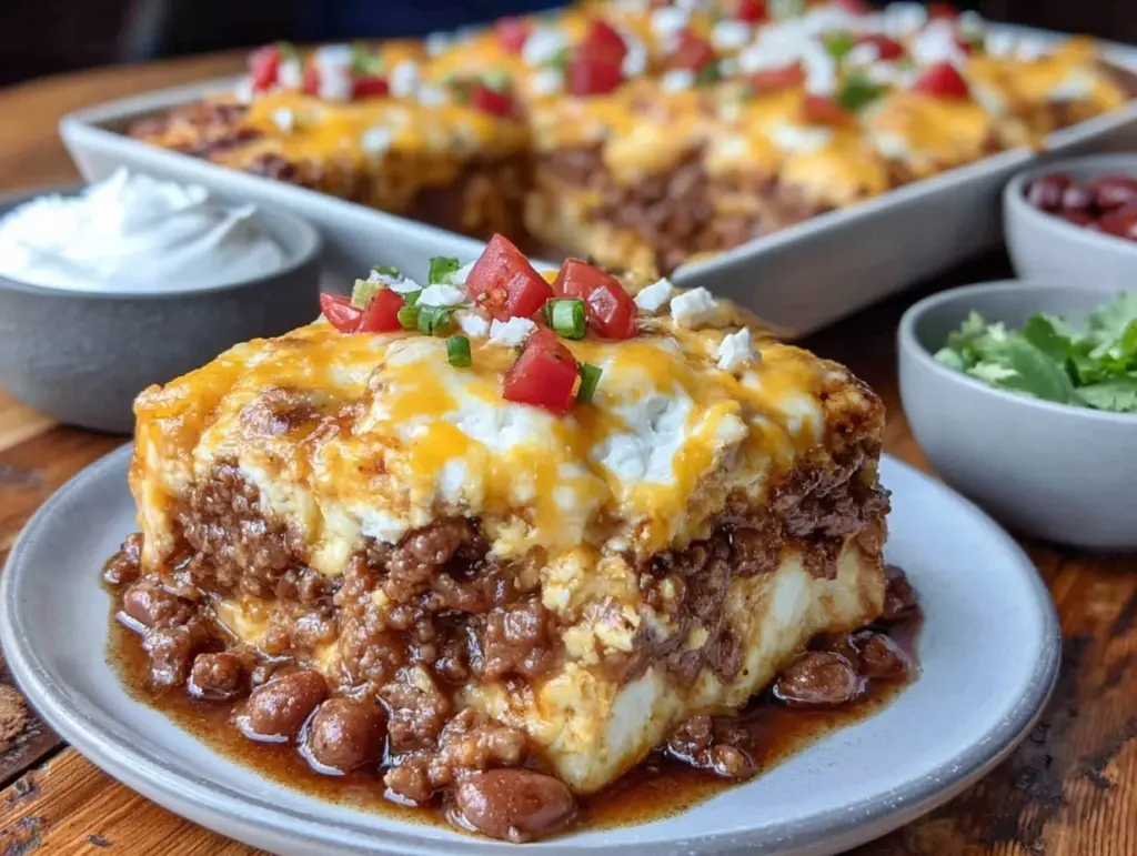 chili cheese dog casserole - featured image