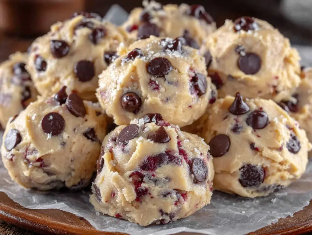 chocolate chip cookie dough bites - featured image