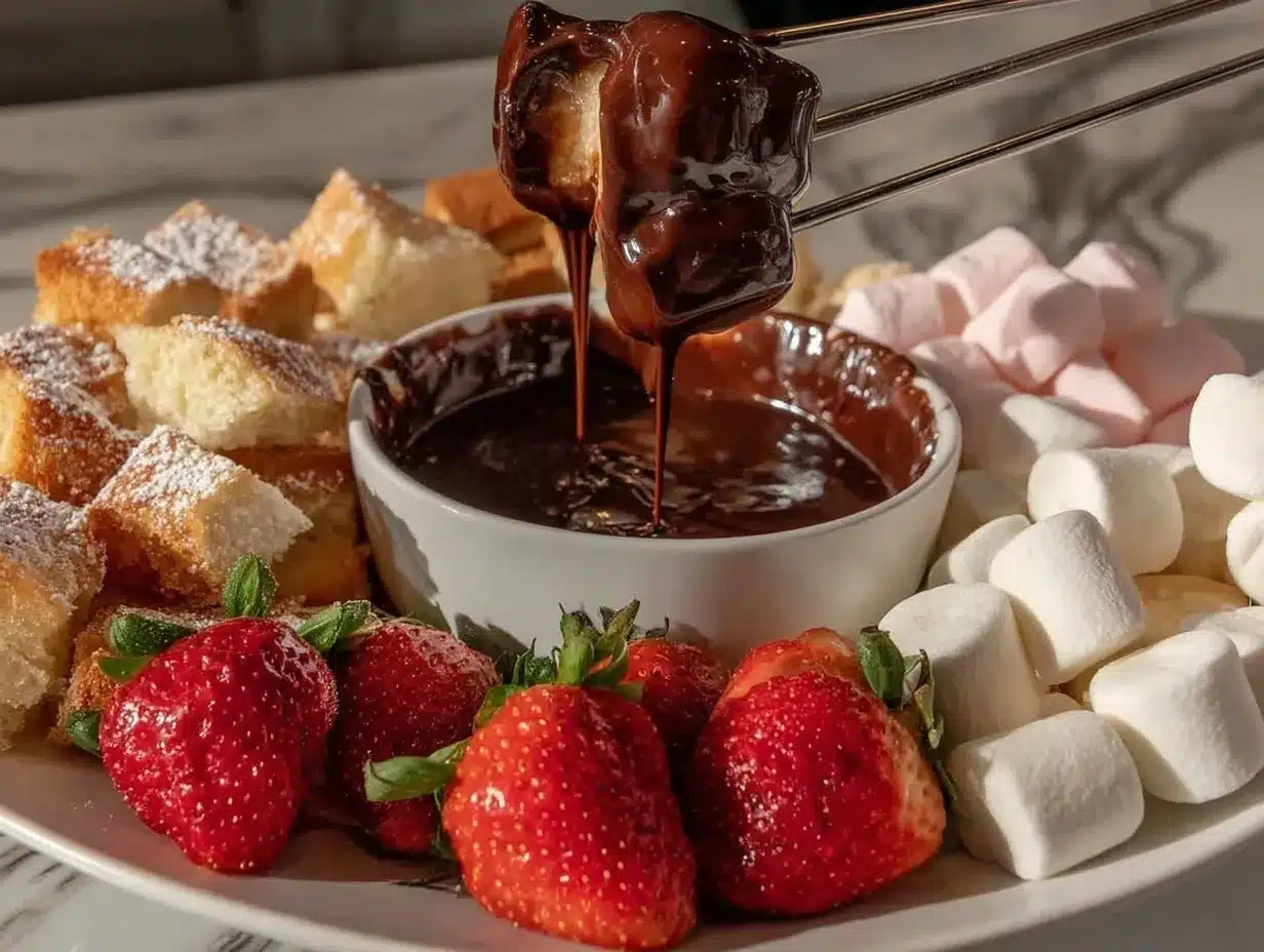 Chocolate Fondue for Two preparation steps