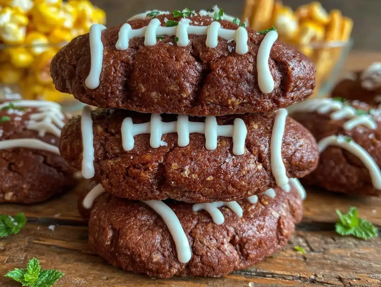 chocolate football cookies preparation steps