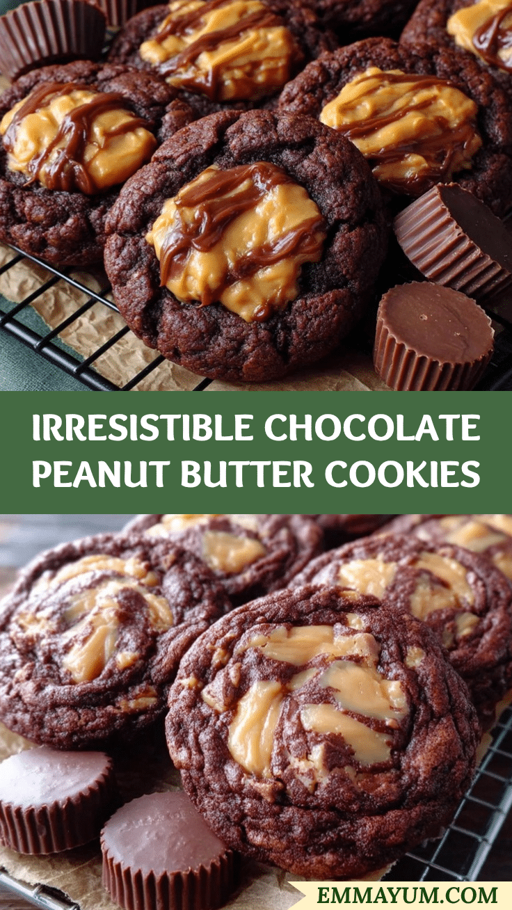 Chocolate Peanut Butter Cup Cookies recipe
