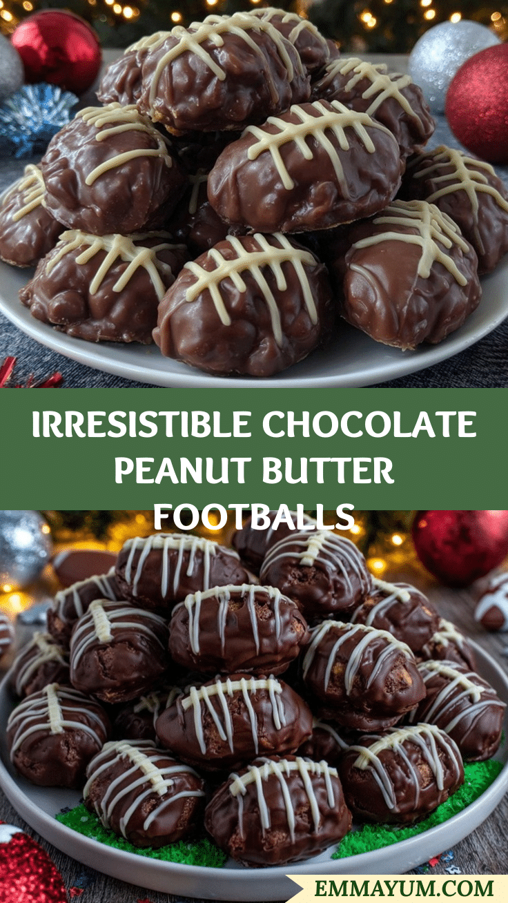 Chocolate Peanut Butter Footballs recipe