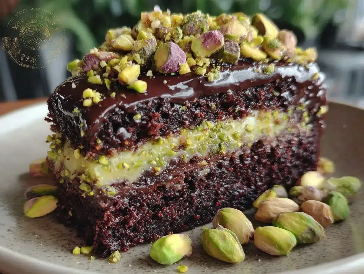 Chocolate Pistachio Cake preparation steps