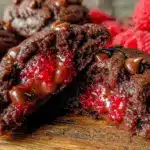 chocolate raspberry cookies - featured image
