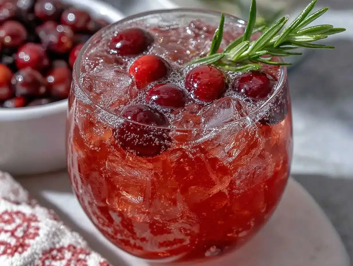 Christmas Cranberry Spritzer preparation steps