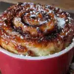 cinnamon roll in a mug - featured image