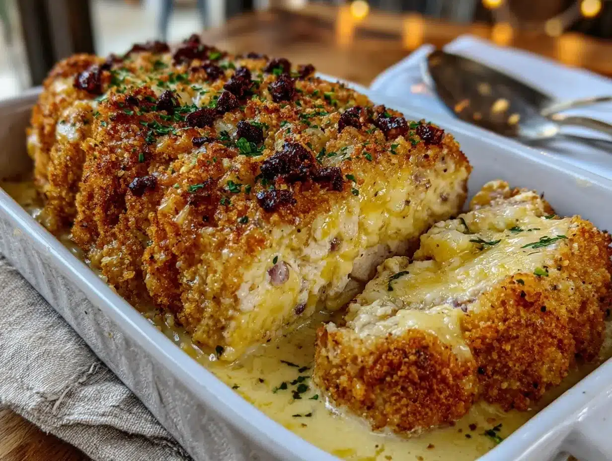 creamy chicken cordon bleu casserole preparation steps