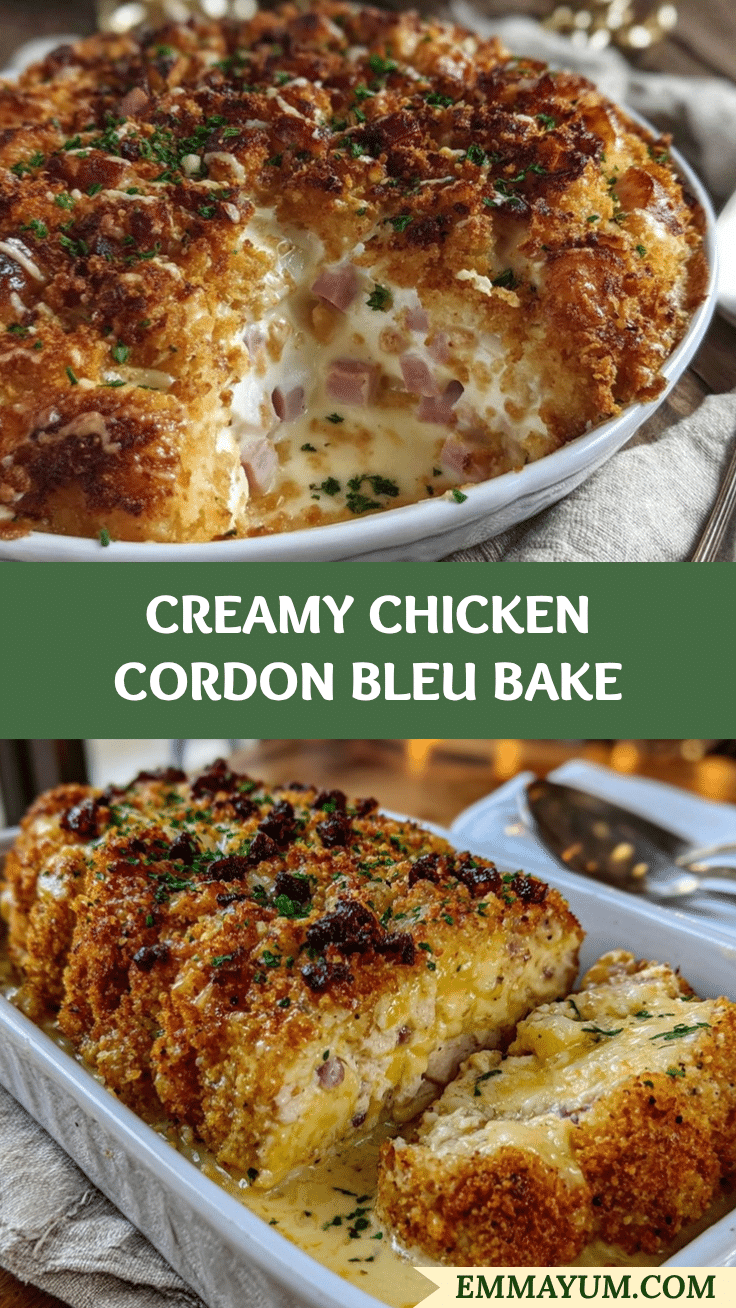 creamy chicken cordon bleu casserole recipe