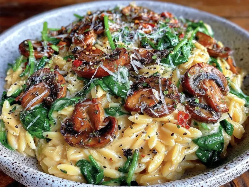 creamy garlic butter orzo - featured image