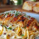 creamy garlic Parmesan chicken pasta - featured image