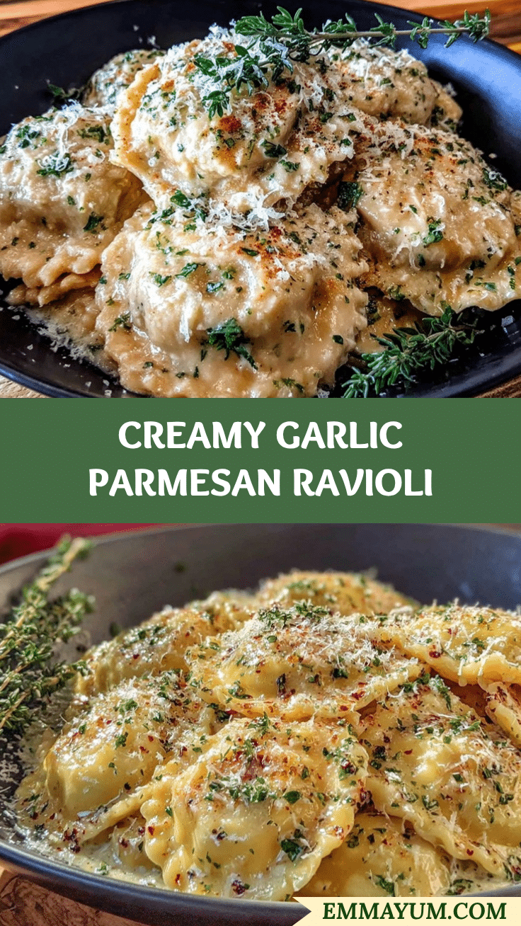 creamy garlic parmesan ravioli recipe