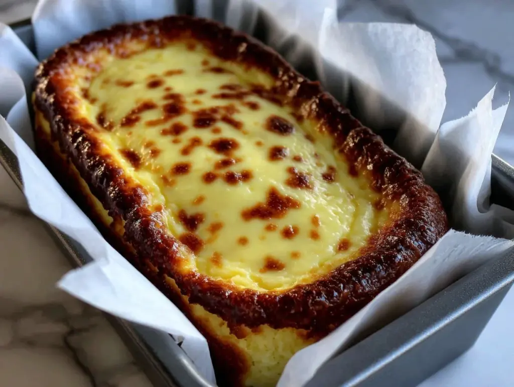 creamy loaf pan cheesecake - featured image