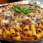 creamy spicy rigatoni - featured image