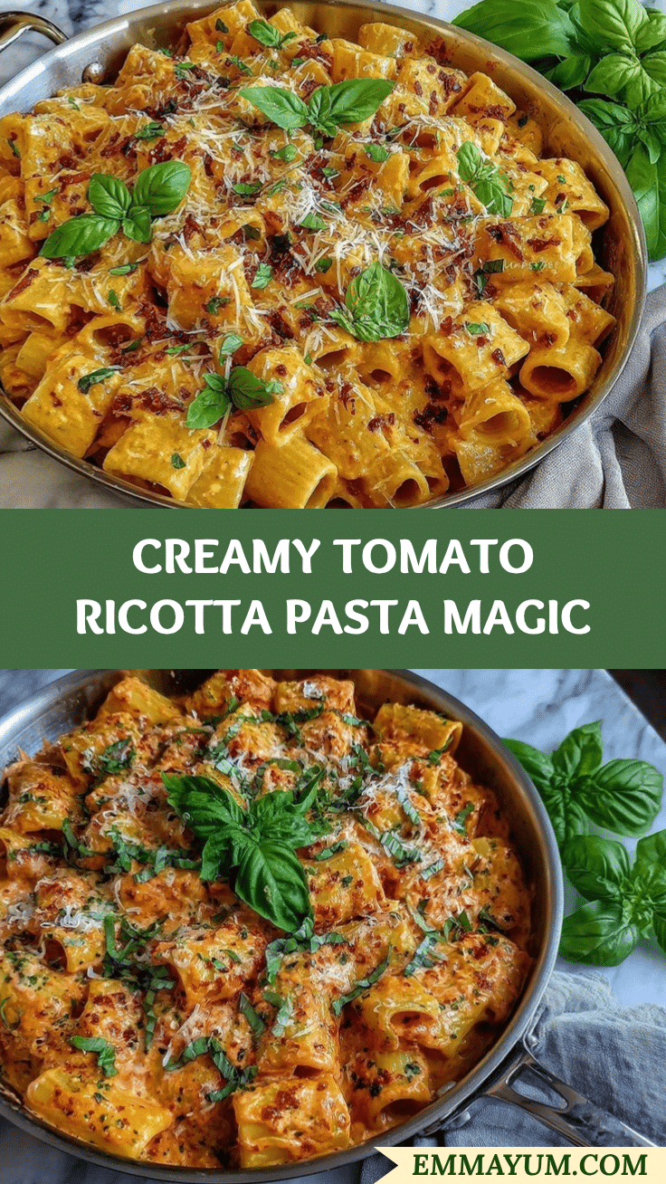 creamy tomato ricotta pasta recipe