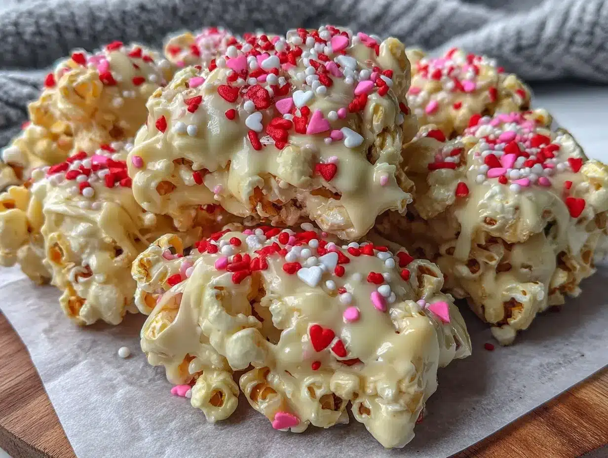 creamy Valentine popcorn preparation steps