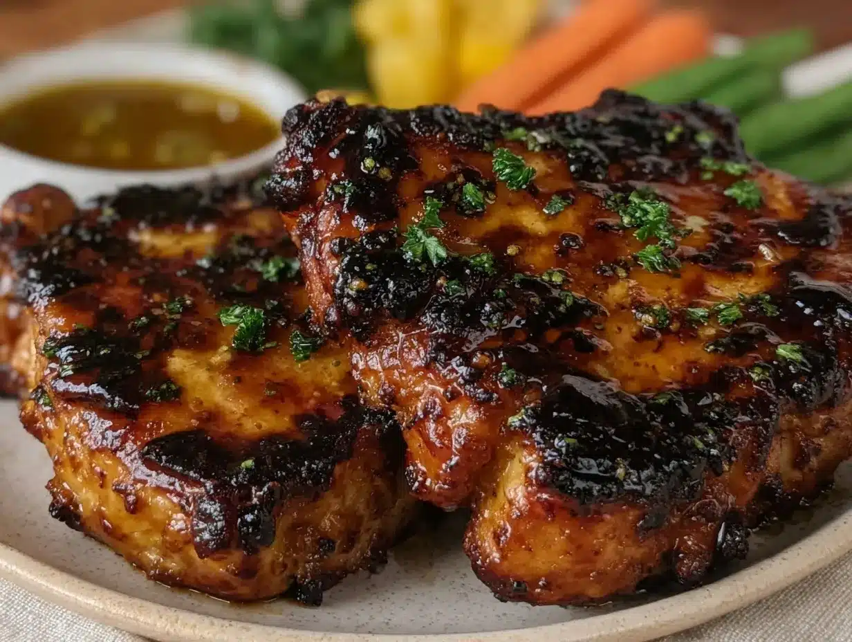 crispy air fryer honey garlic pork chops preparation steps