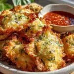 crispy air fryer ravioli - featured image