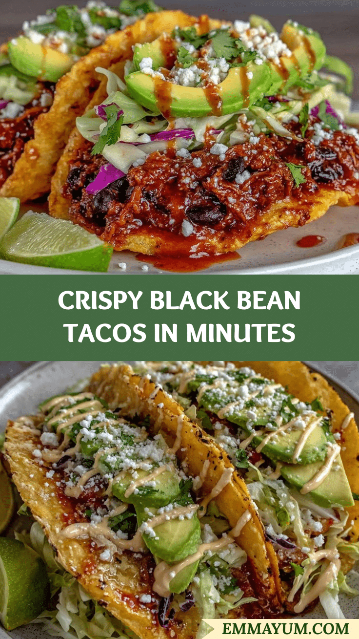 crispy black bean tacos recipe