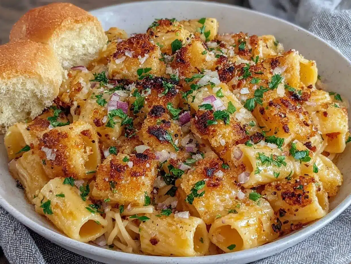 crispy garlic bread pasta preparation steps