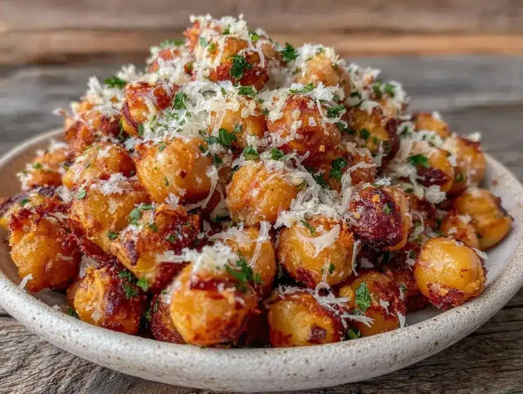 crispy garlic Parmesan roasted chickpeas - featured image