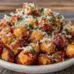 crispy garlic Parmesan roasted chickpeas - featured image