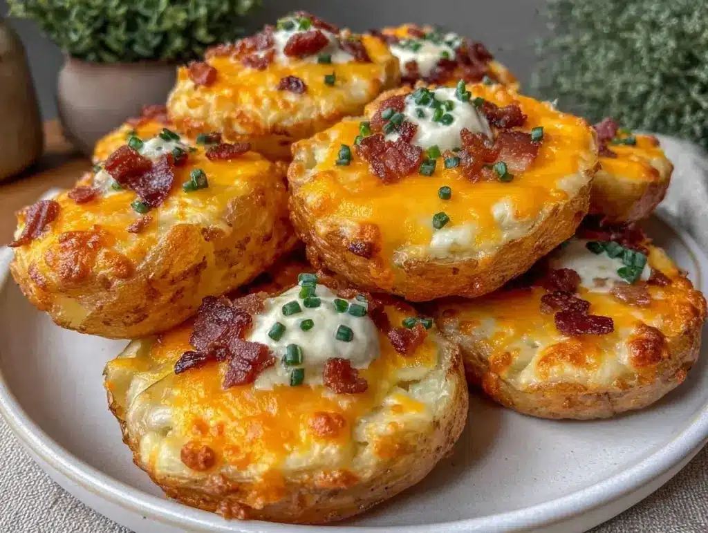 crispy loaded potato rounds - featured image