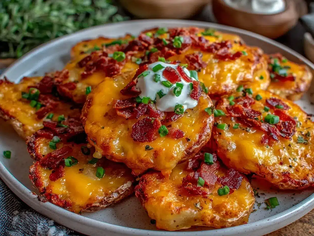 crispy loaded potato rounds preparation steps