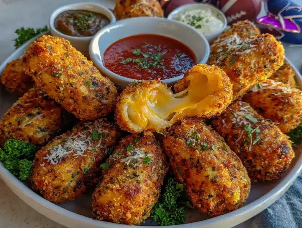 crispy mozzarella stick dippers - featured image