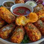 crispy mozzarella stick dippers - featured image