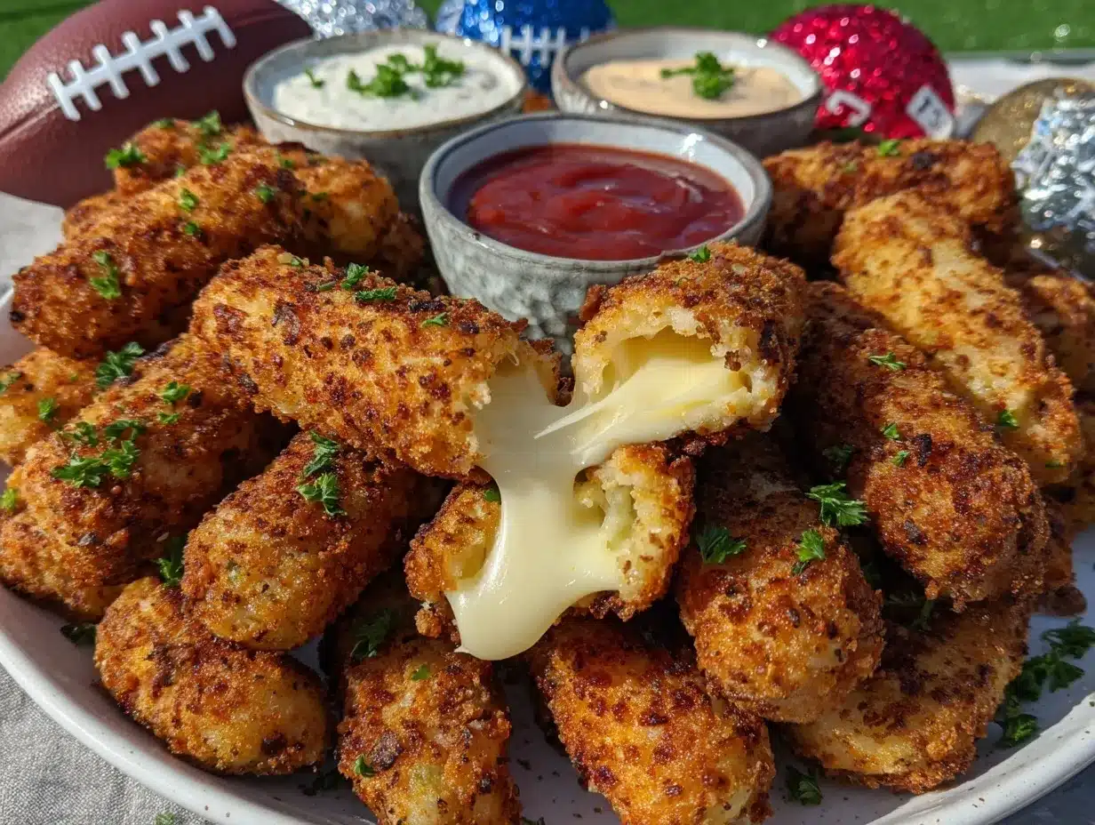 crispy mozzarella stick dippers preparation steps