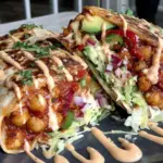 crispy spicy chickpea burrito - featured image