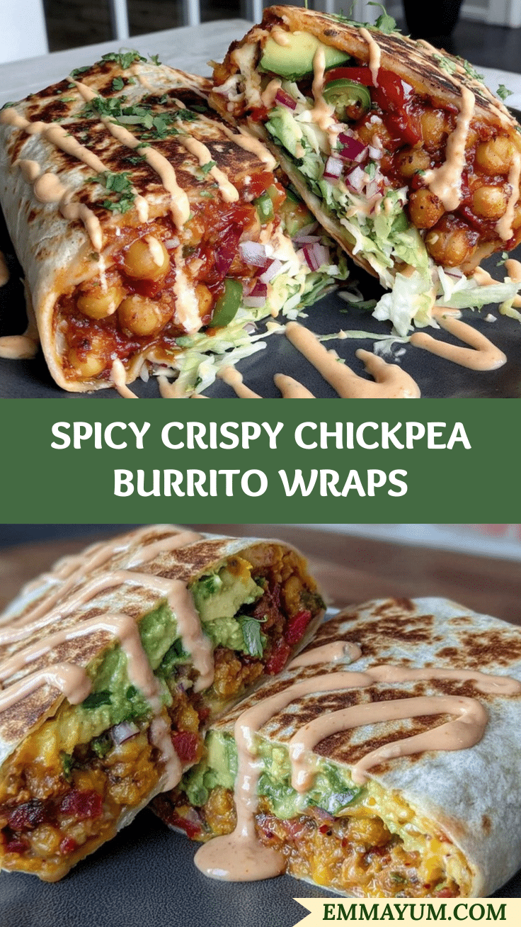 crispy spicy chickpea burrito recipe