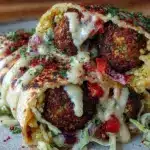 crispy vegetarian falafel wrap - featured image