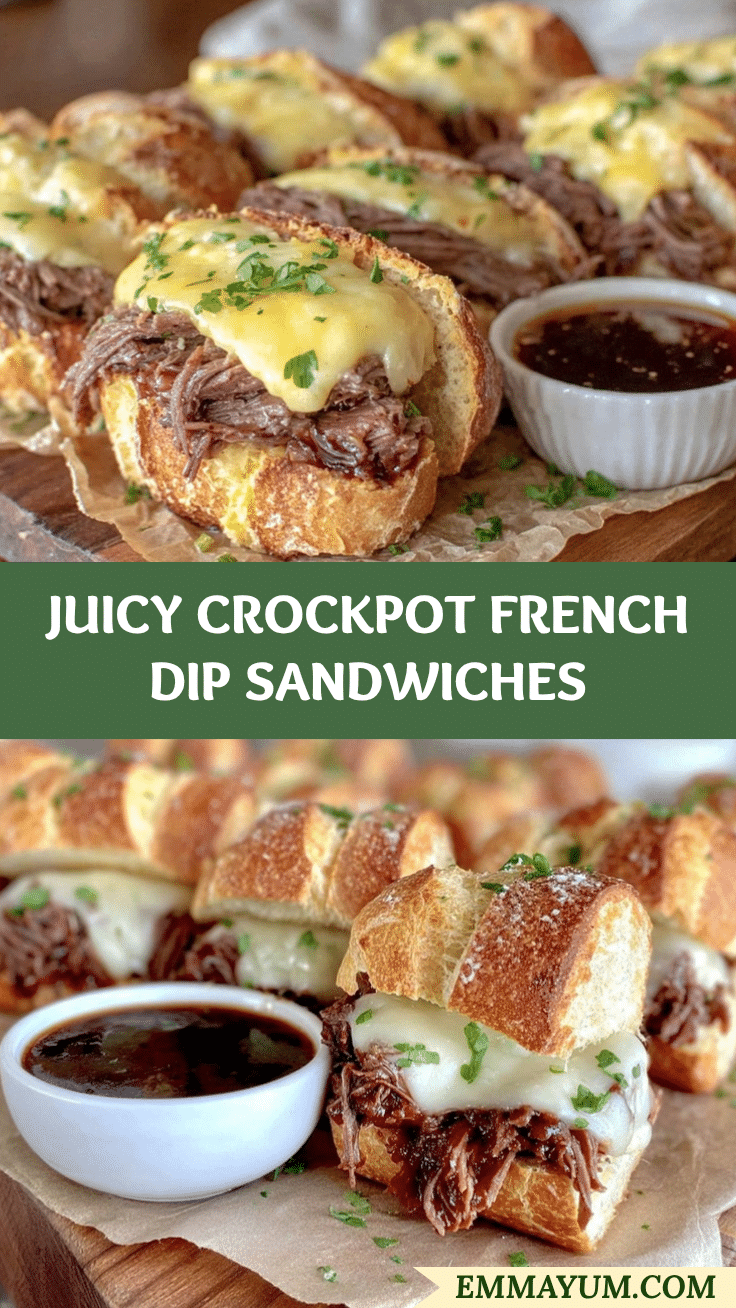 Crockpot French Dip Sandwiches recipe
