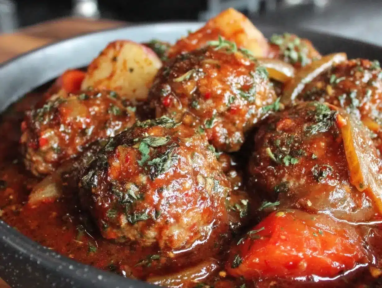 crockpot meatball stew preparation steps