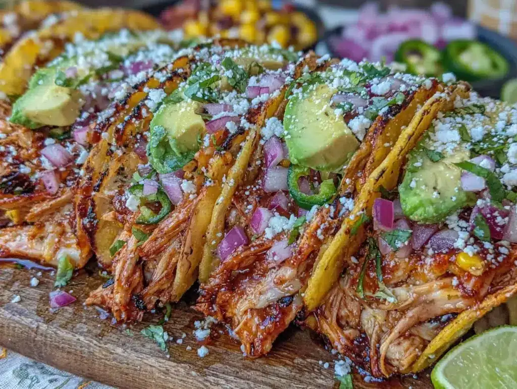 Crockpot salsa verde chicken tacos - featured image