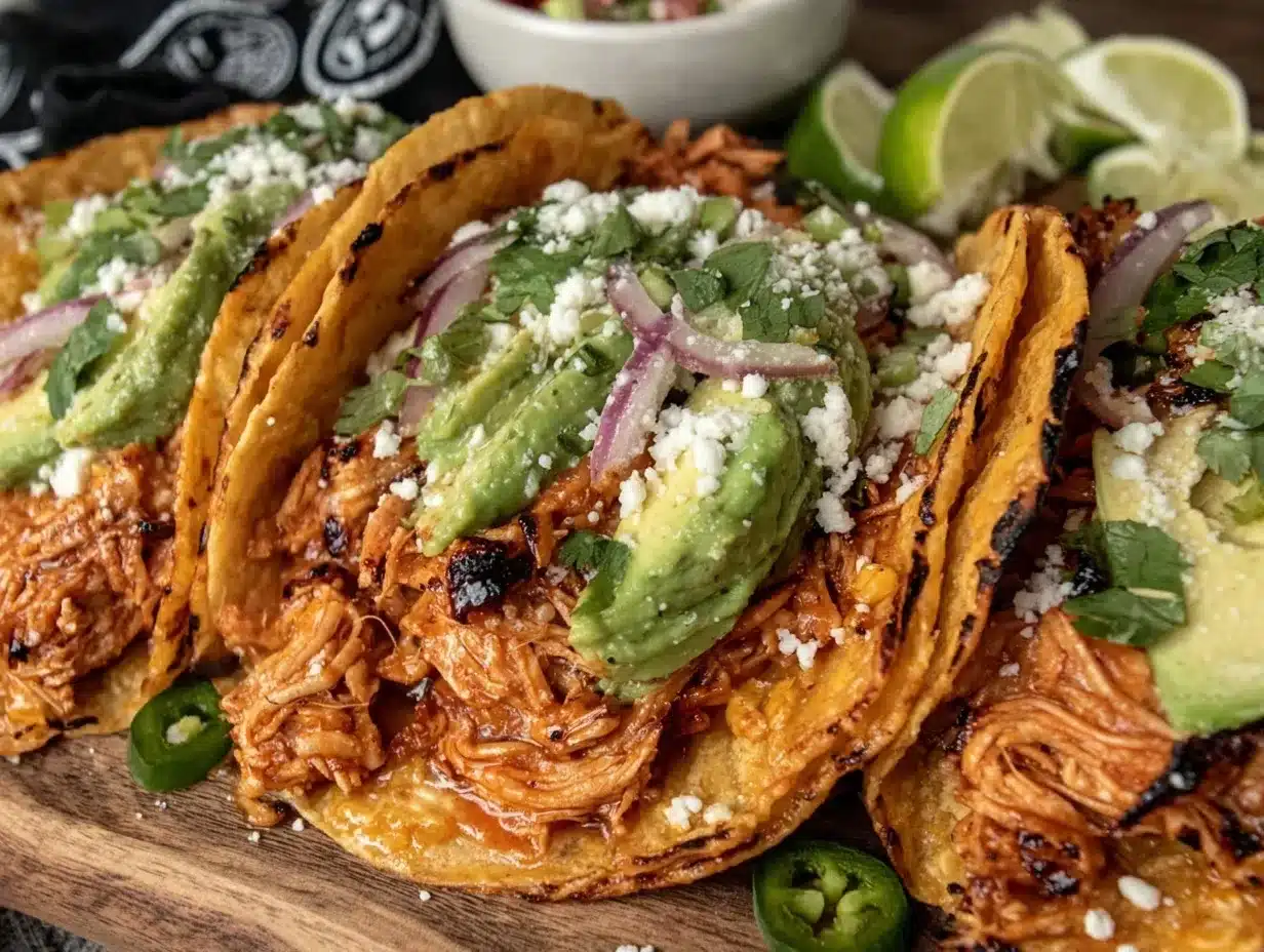 Crockpot salsa verde chicken tacos preparation steps