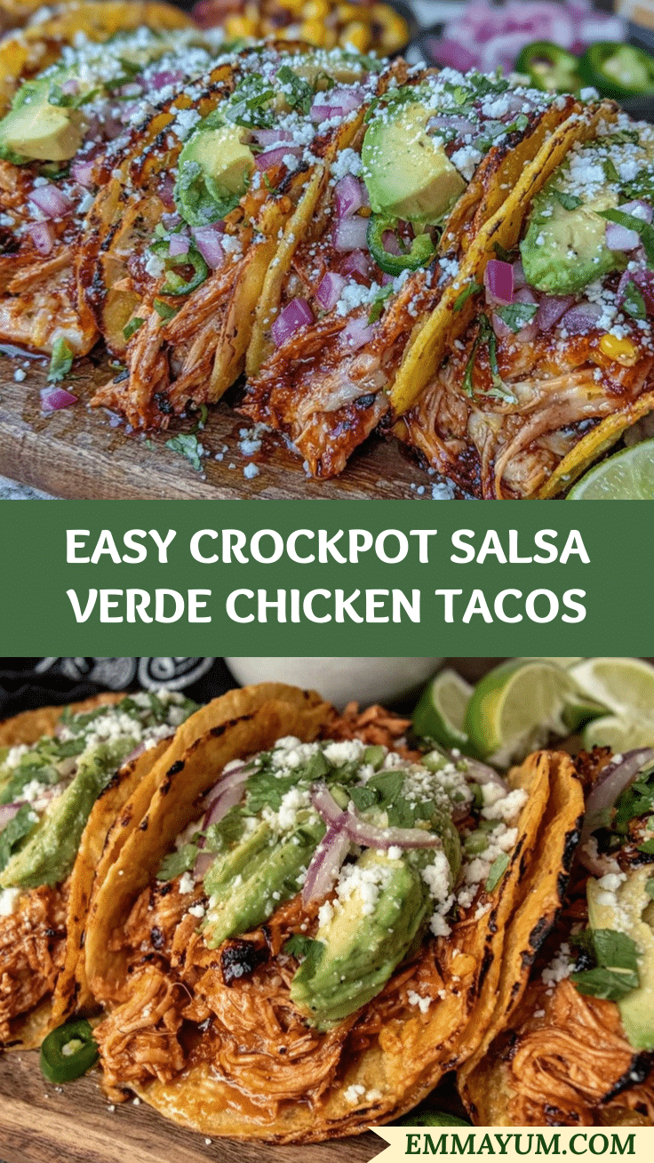 Crockpot salsa verde chicken tacos recipe