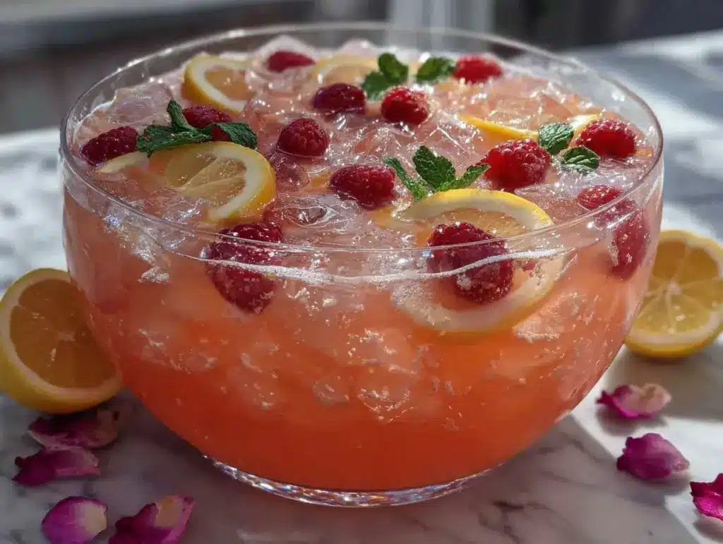 Galentine Pink Lemonade Vodka Punch - featured image