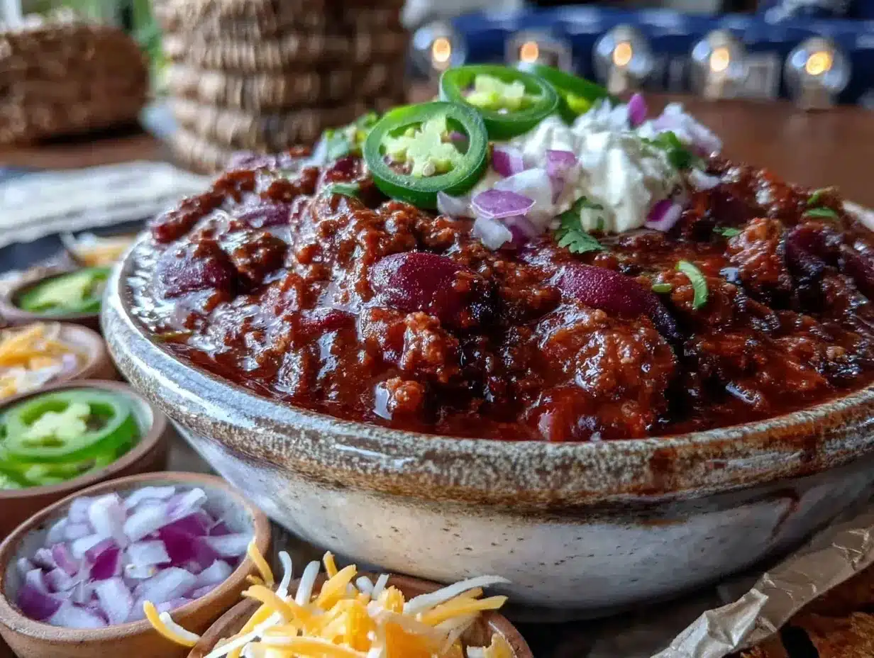 game day chili bar preparation steps