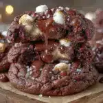 gooey hot chocolate cookies - featured image