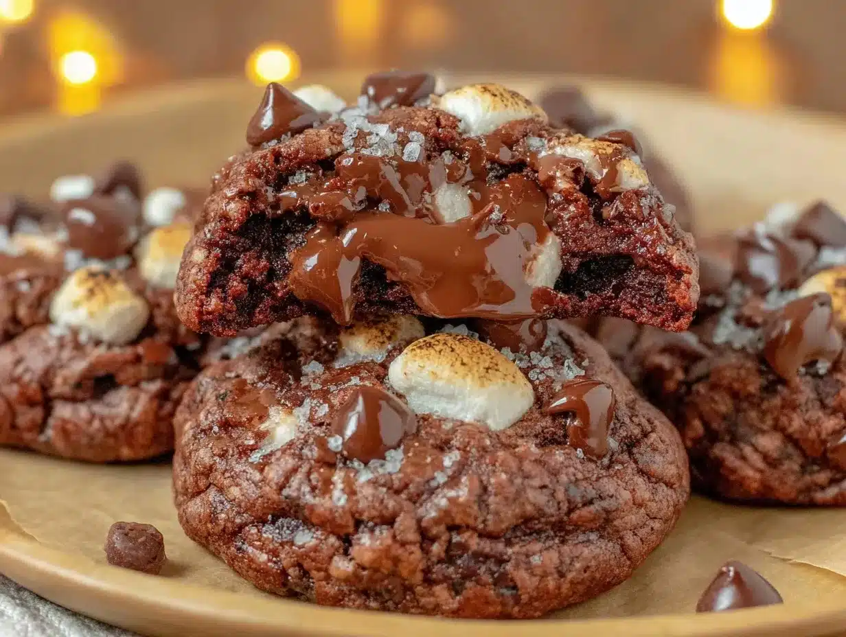 gooey hot chocolate cookies preparation steps