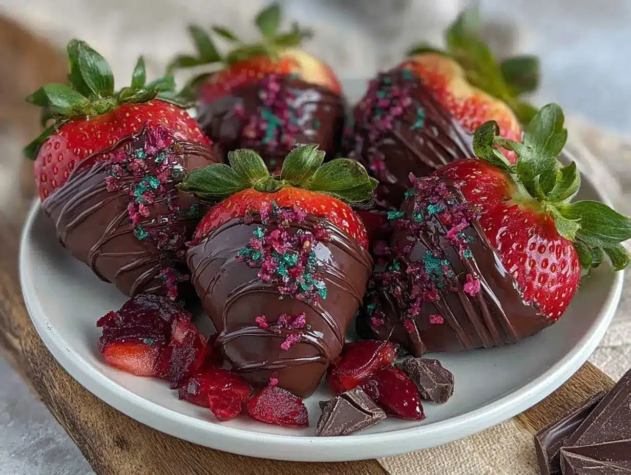 Healthy Dark Chocolate Valentine Strawberries preparation steps