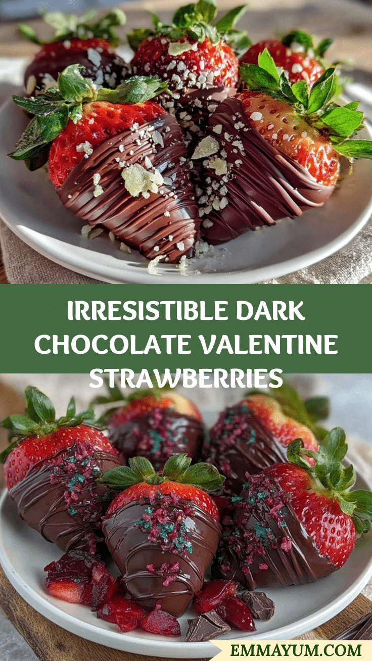 Healthy Dark Chocolate Valentine Strawberries recipe