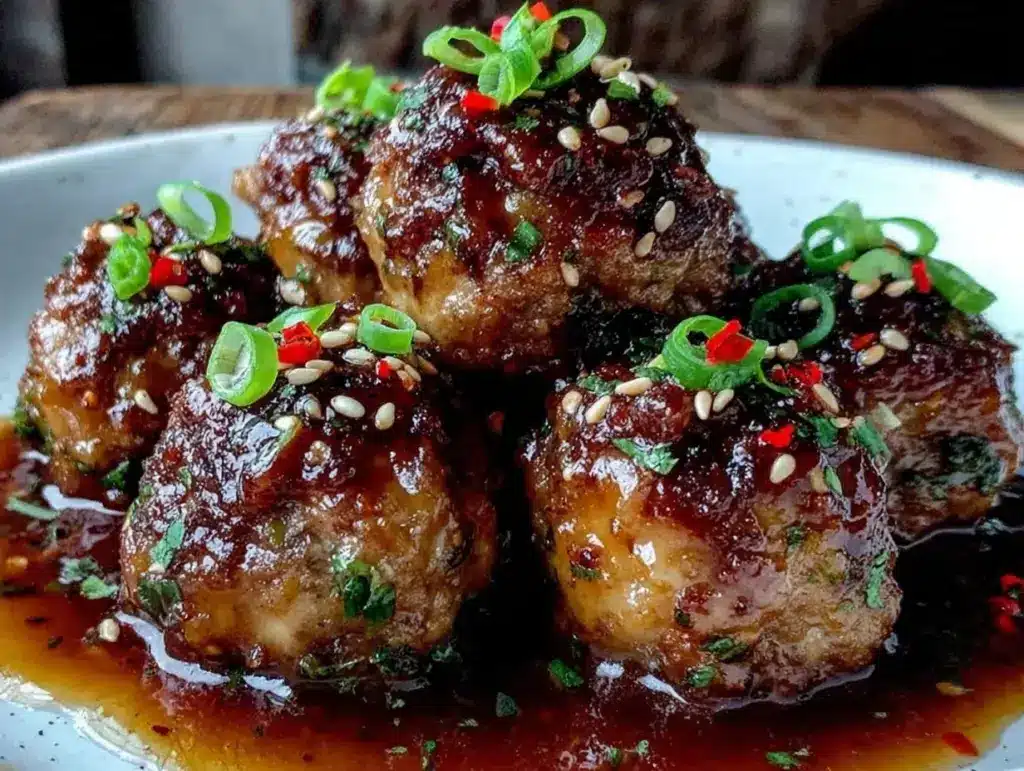Honey Sriracha Meatballs - featured image