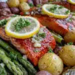 lemon butter garlic salmon foil packets - featured image